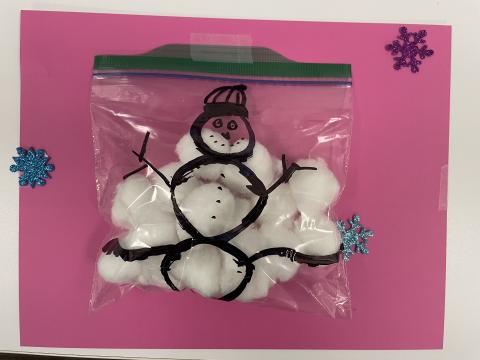 Snowman sensory bag