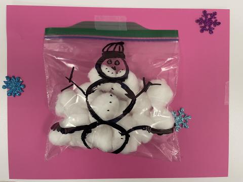 Snowman sensory bag