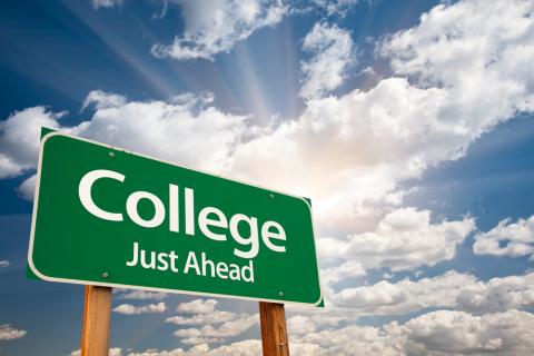 college sign