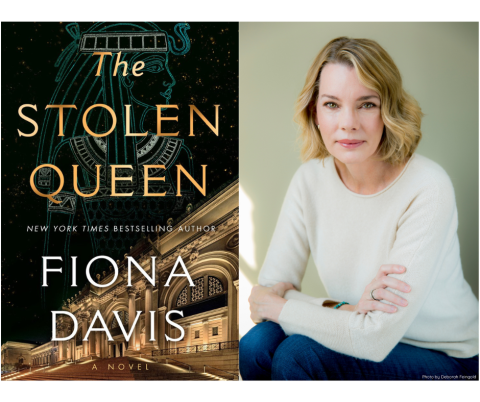 Fiona Davis and book cover of The Stolen Queen