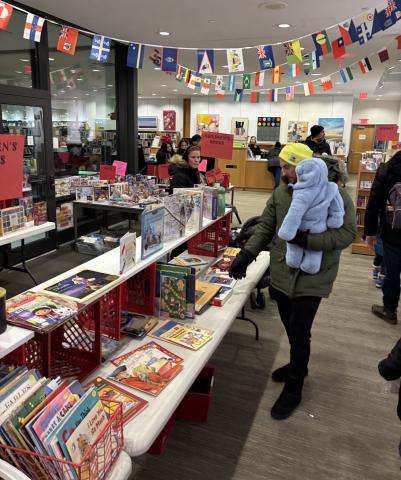 Holiday Book Sale shoppers 2024