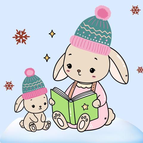 Bunnies reading