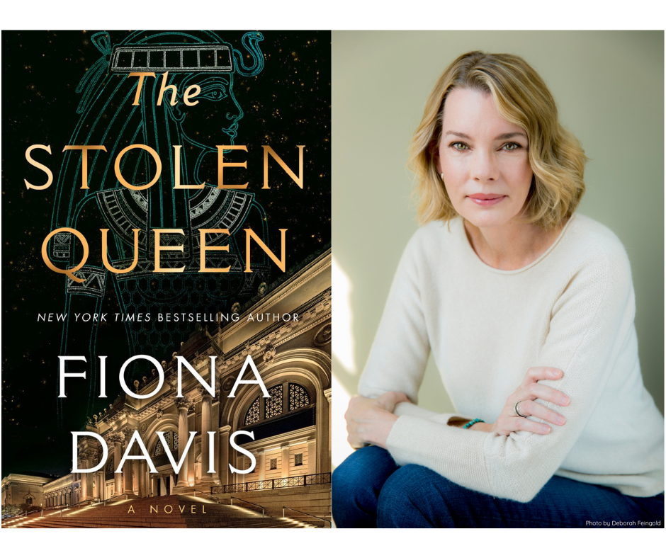 Fiona Davis and book cover of The Stolen Queen