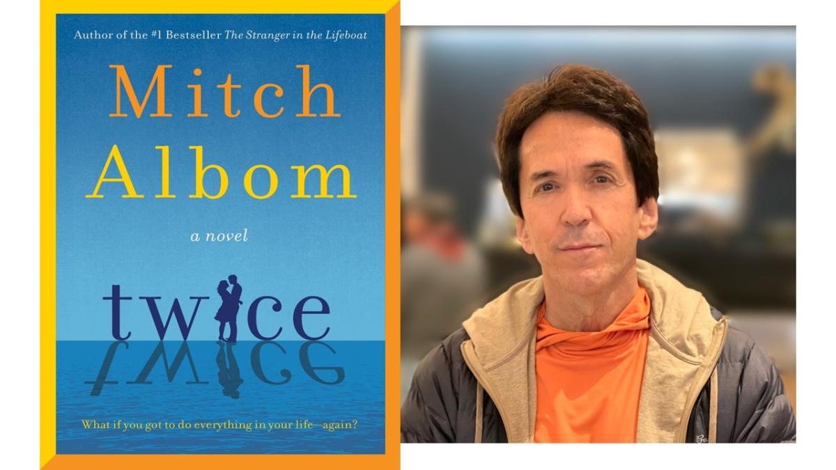 Mitch Albom with Book Cover of Twice